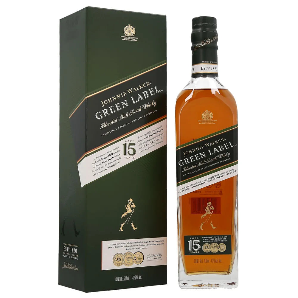 Whisky Johnnie Walker Green Label 15 Años 700 ml